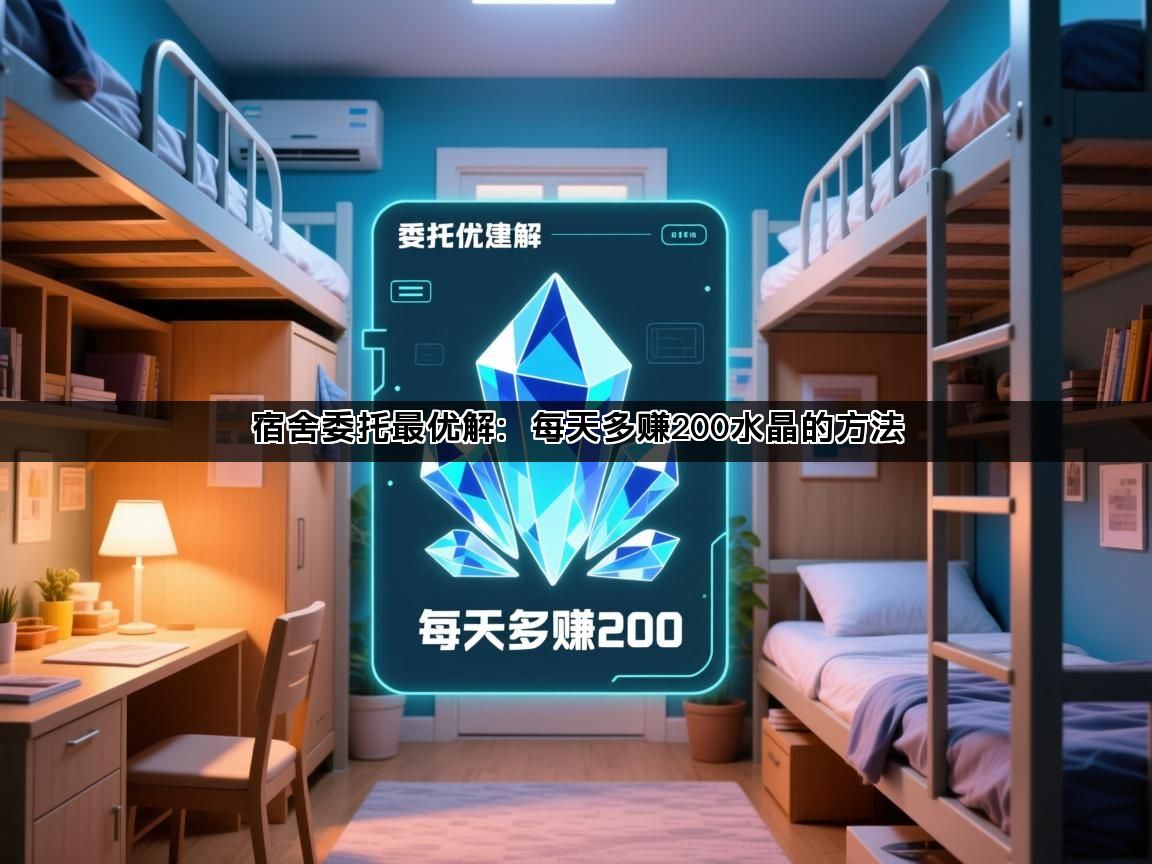 宿舍委托最优解：每天多赚200水晶的方法(图1)